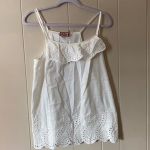 Juicy Couture eyelet camisole. White. Size 8